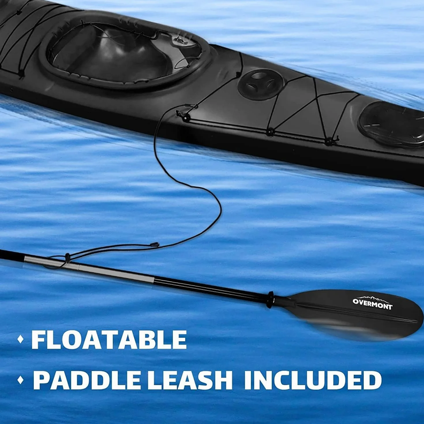 Overmont Remos Aluminio Doble Convertibles en uno 3 Angulos Ajustables Anti-sumergido 222cm para Sup Kayak