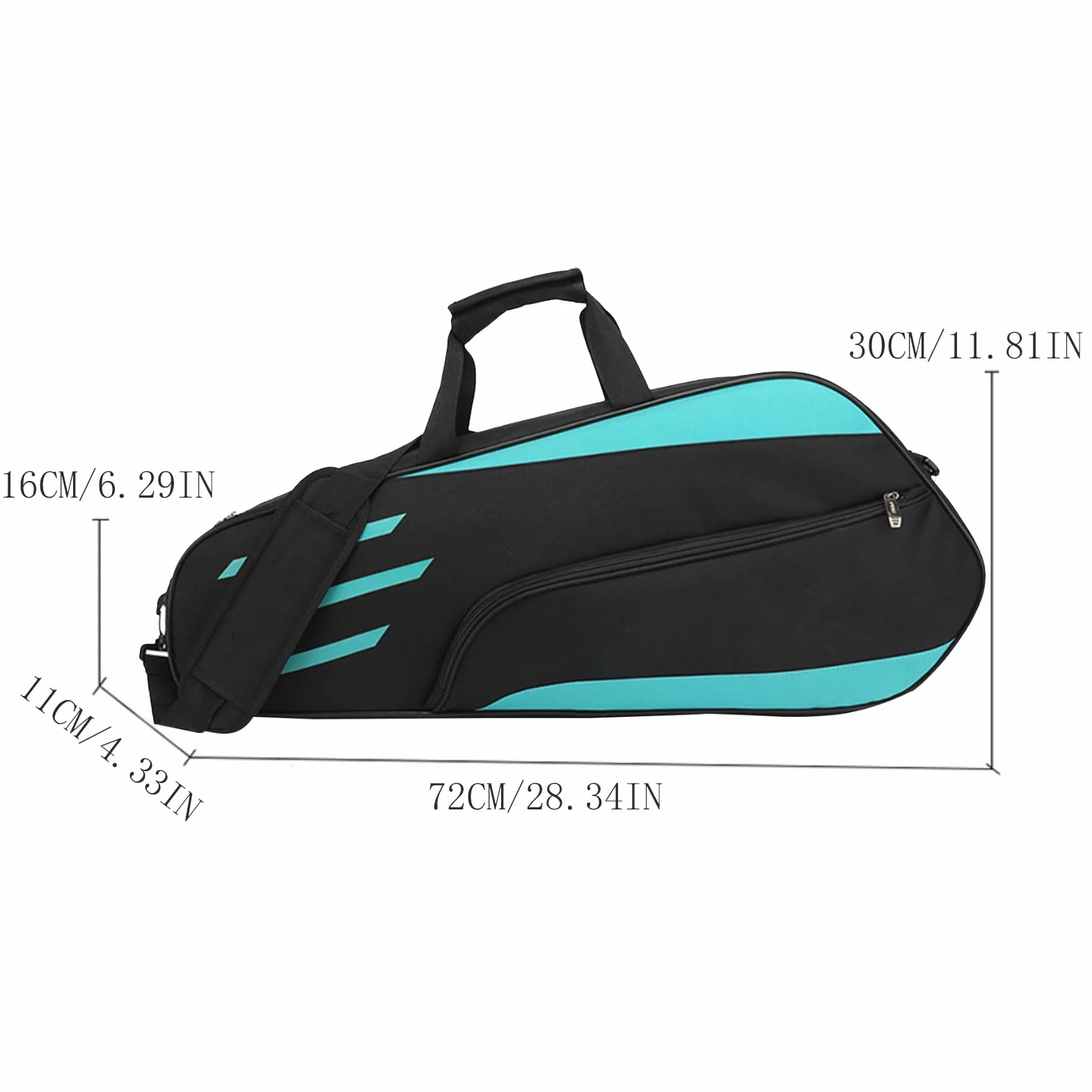 Bolsa Raqueta De Badminton 3 Case Deportiva Cubierta Hombro Protectora Grande Portavasos Resistente Agua Organizador Tenis Portátil Viaje
