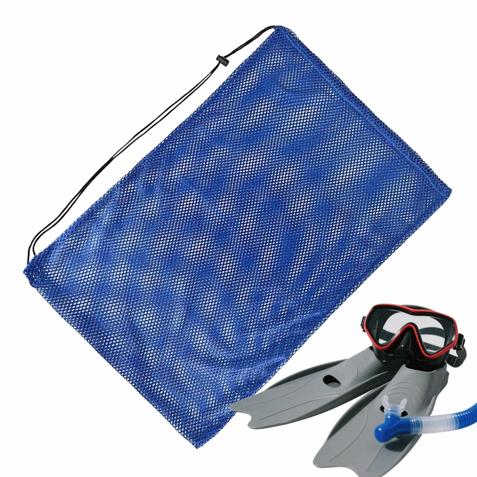 Bolsa Playa Malla 68x48 cm Organizador Extra Grande para Buceo Natación y Almacenamiento de Aletas