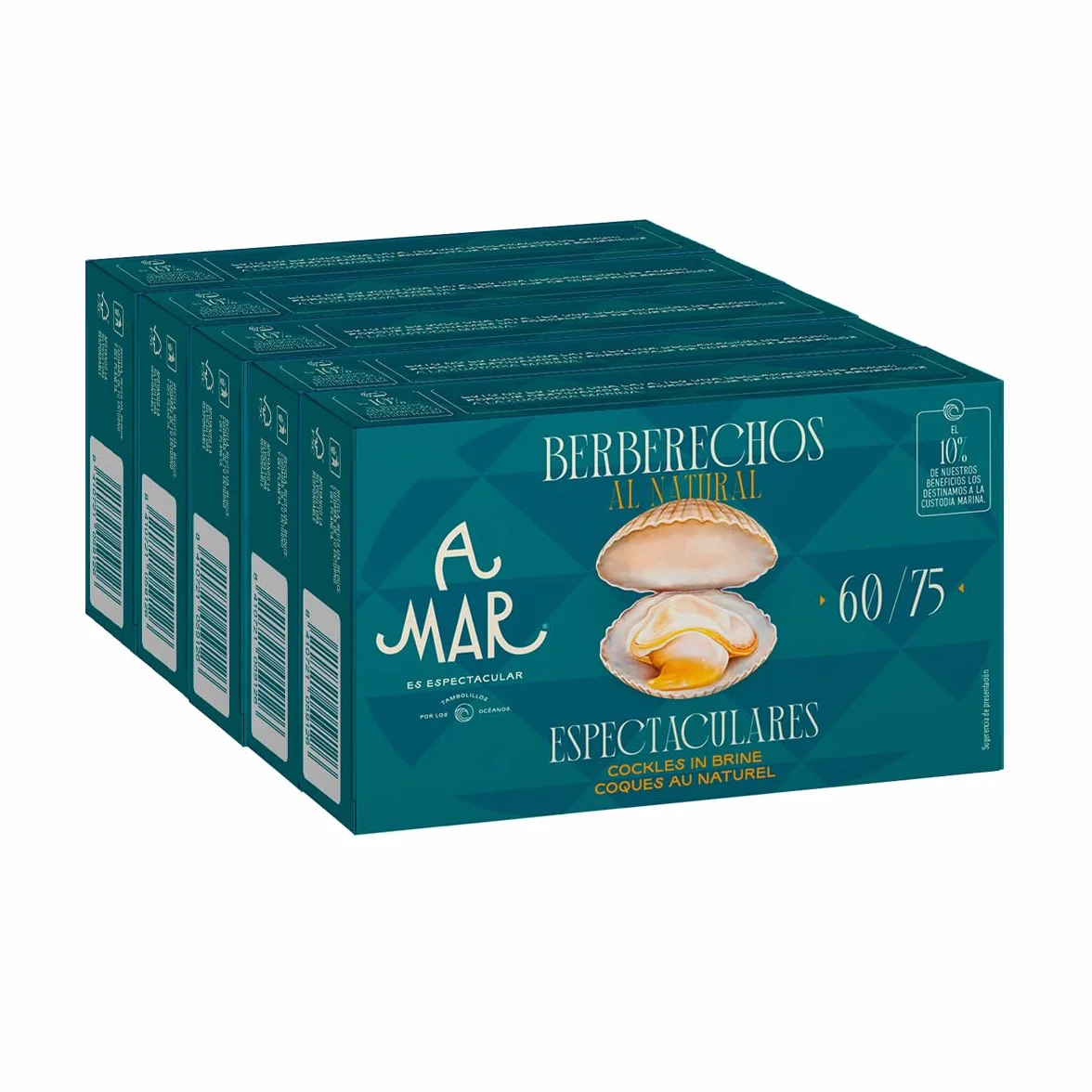 Berberechos al Natural A Mar Espectacular 5 Latas 60-75 Conservas Gourmet
