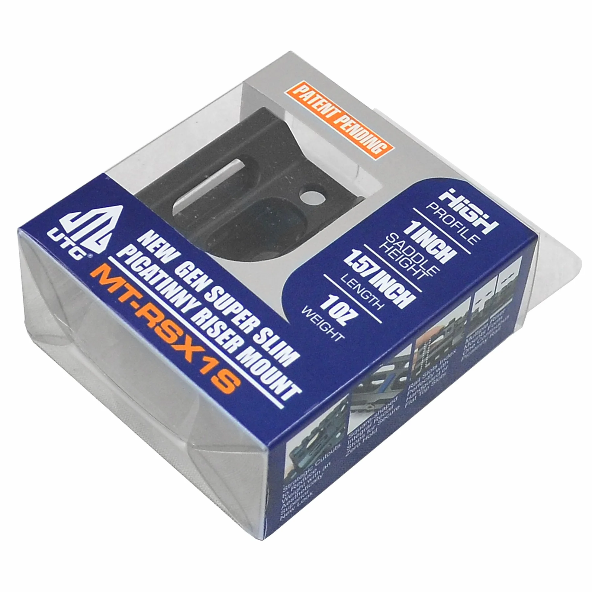 UTG Adultos Super Slim Picatinny Riser Mount 1 High, 3 entradas, Negro