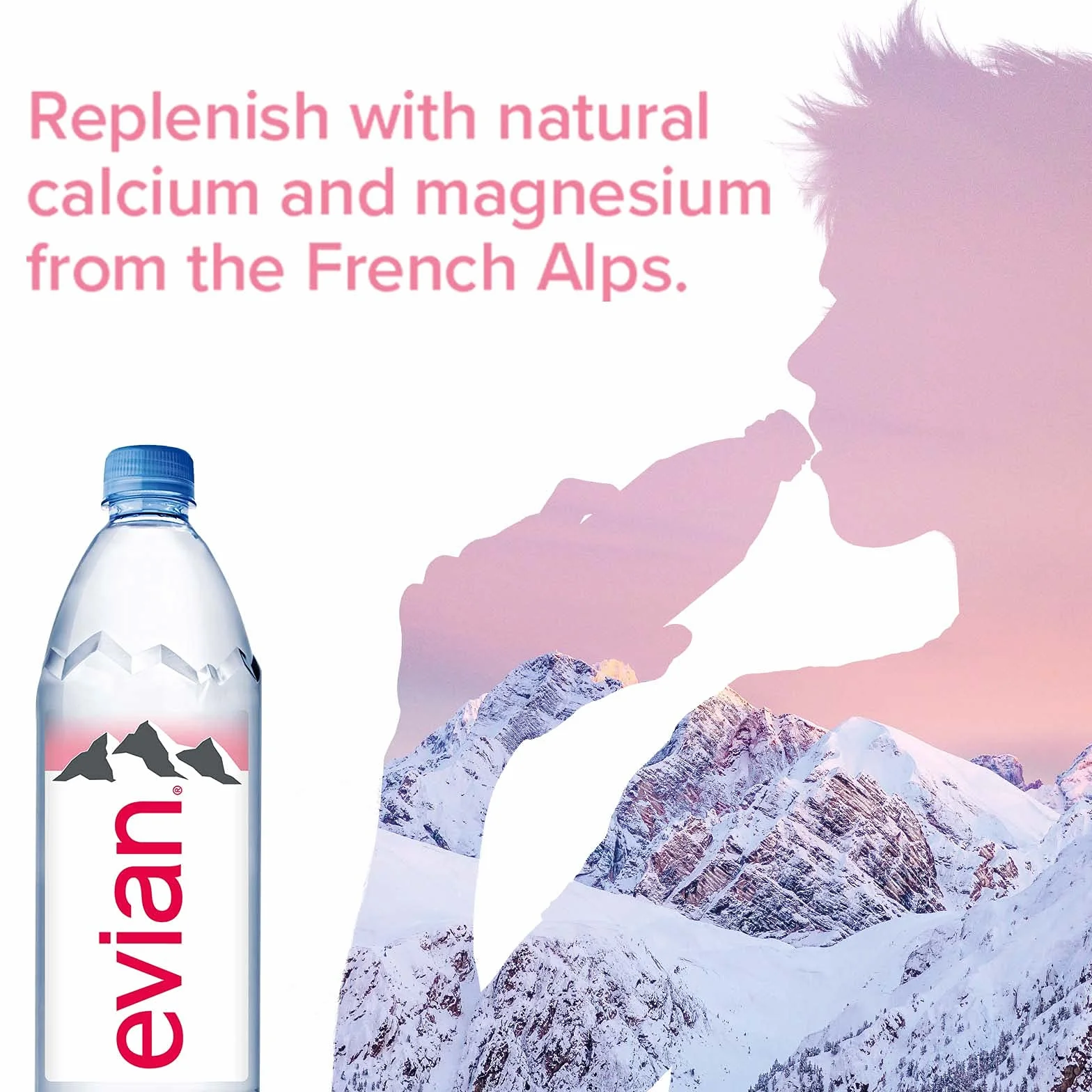 Evian Agua tranquila, 500 ml, paquete de 24