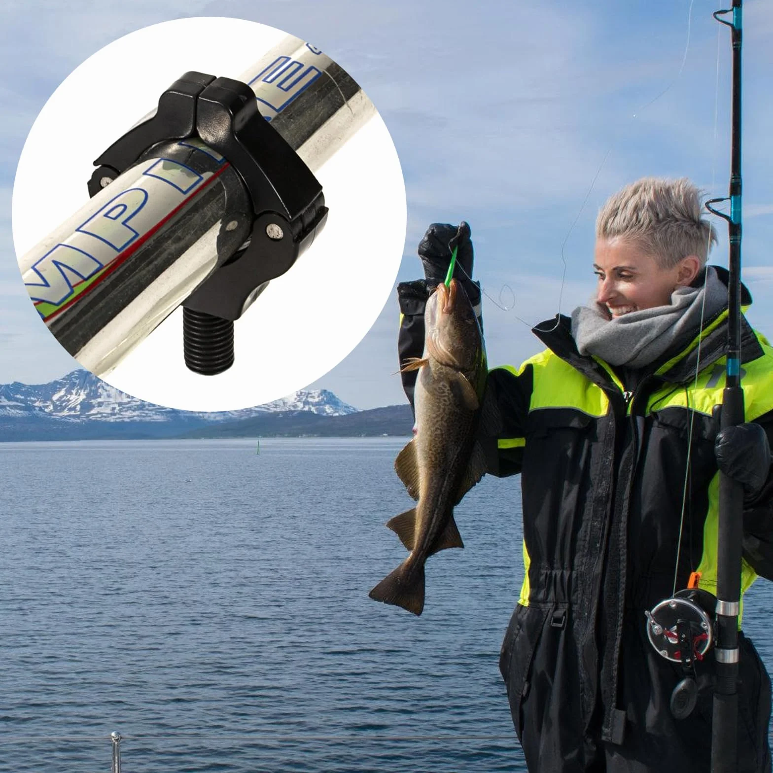 4 barras de sujeción traseras agarres para pesca