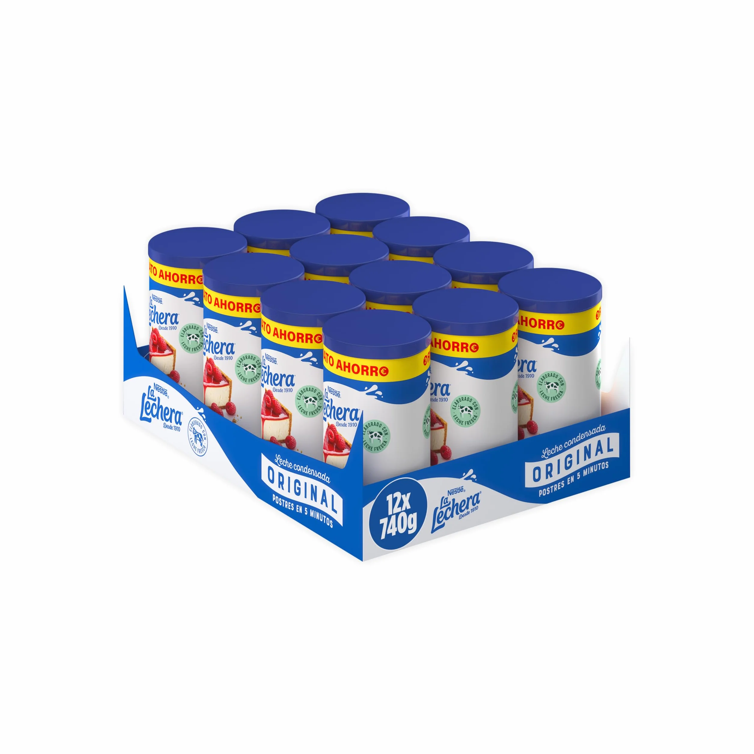 Nestlé La Lechera Leche Condensada Original Entera Abre Fácil 740 g Paquete 12