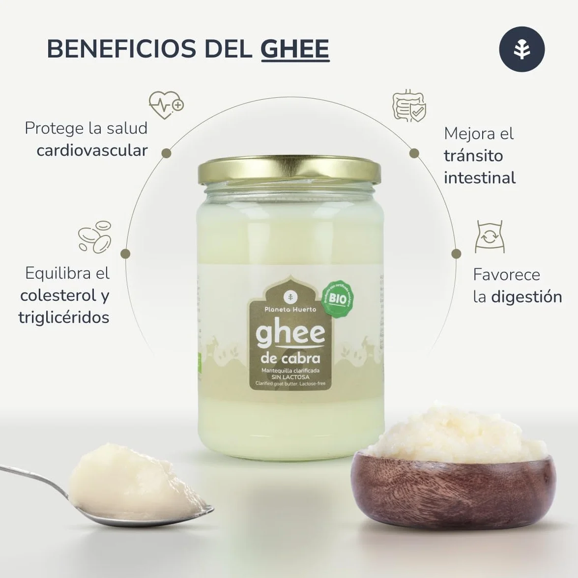 Planeta Huerto Ghee mantequilla clarificada de cabra ECO 500 g