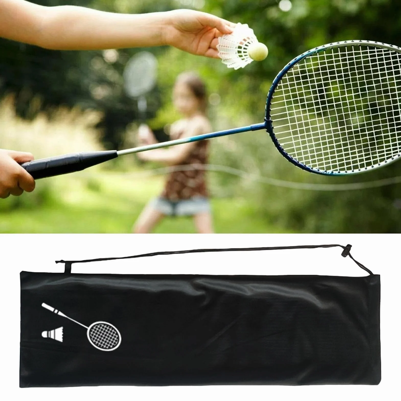 Bolsa para raqueta de bádminton portátil de un hombro