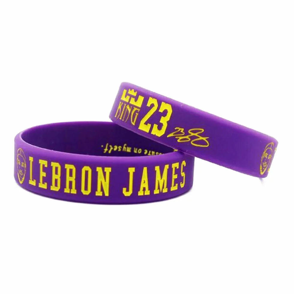 Baloncesto Pulsera número 23 Silicona Deporte Pulsera 5 Piezas