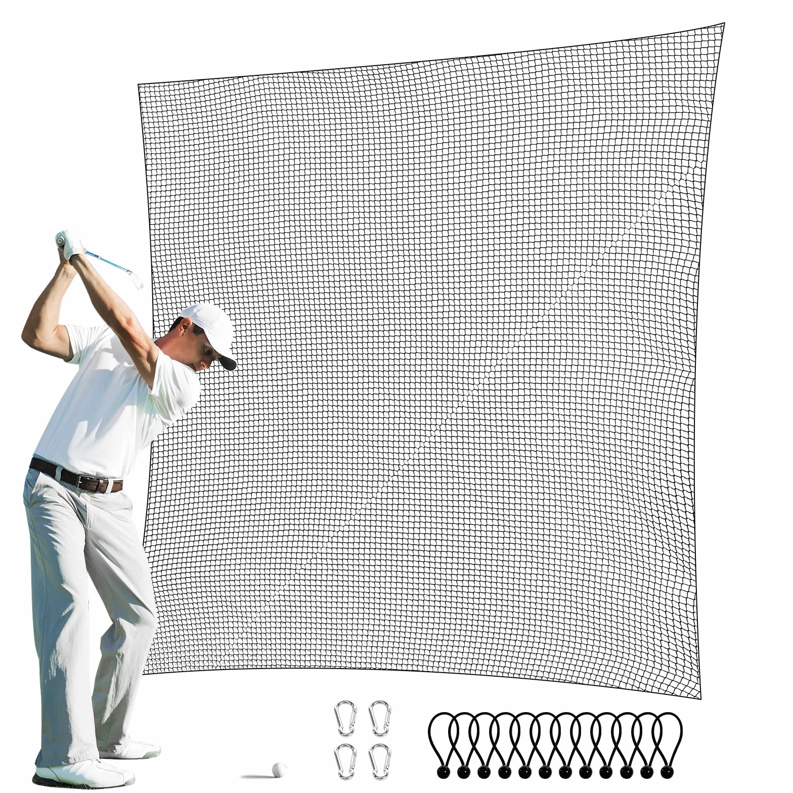 VEVOR Red de Práctica de Golf 3 x 4,5 m Nailon Barrera Deportiva