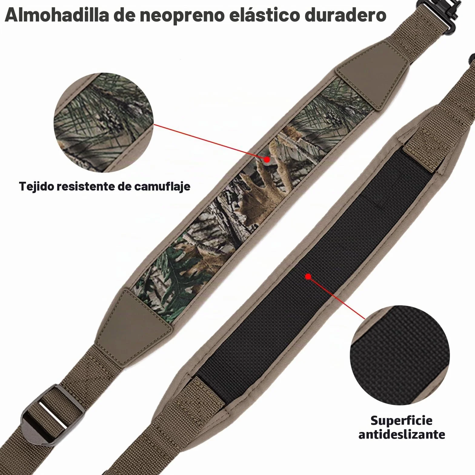 BOOSTEADY Correa de Pistola Rifle de Dos Puntos con Giratorios, Ajustable