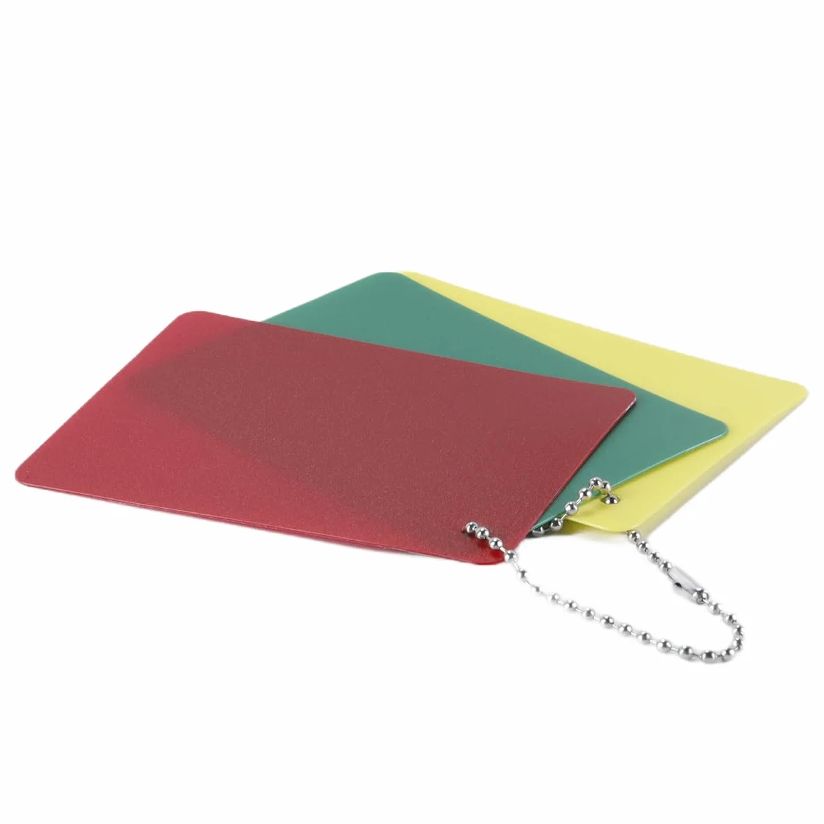 Ausi Juego de 2 tarjetas de árbitro de fútbol verde roja amarilla