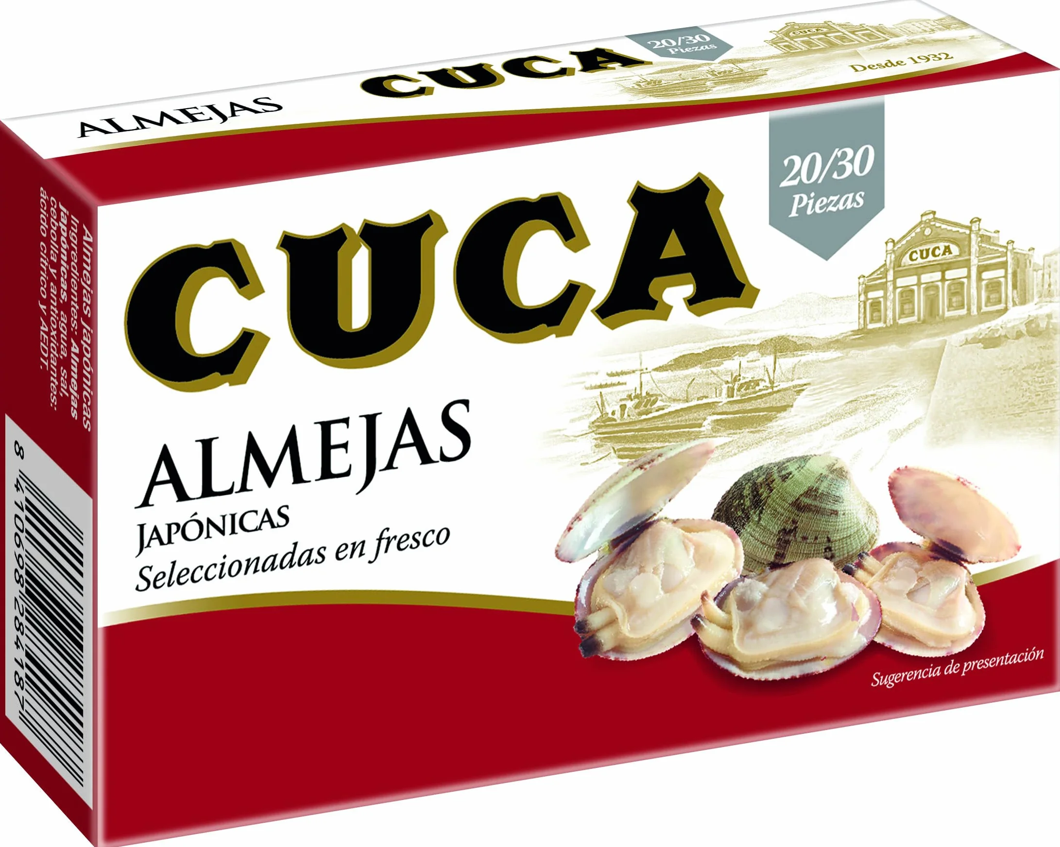 Cuca Almejas al Natural 20/30 piezas 5 latas 85gr