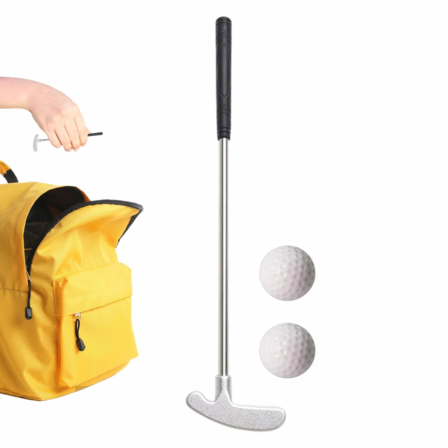 Putter Juego de palos de golf para niños y adultos, diestros/zurdos, interior y exterior, eje estable