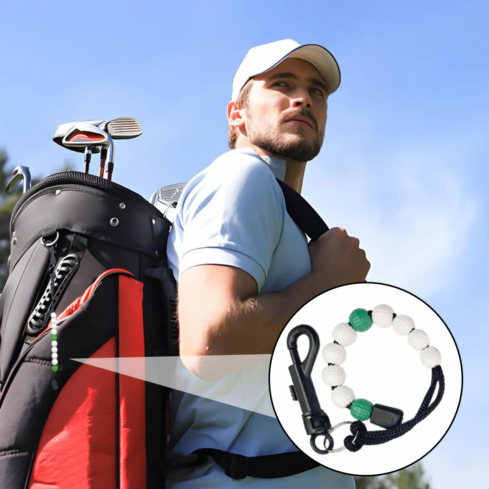 Contador de Golpes de Golf 2 Unidades con Clip para Deporte al Aire Libre