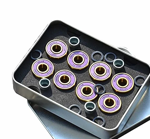 Rodamientos ABEC 11 608 22x8x7 mm Titanio alta precisión para Skateboard Longboard