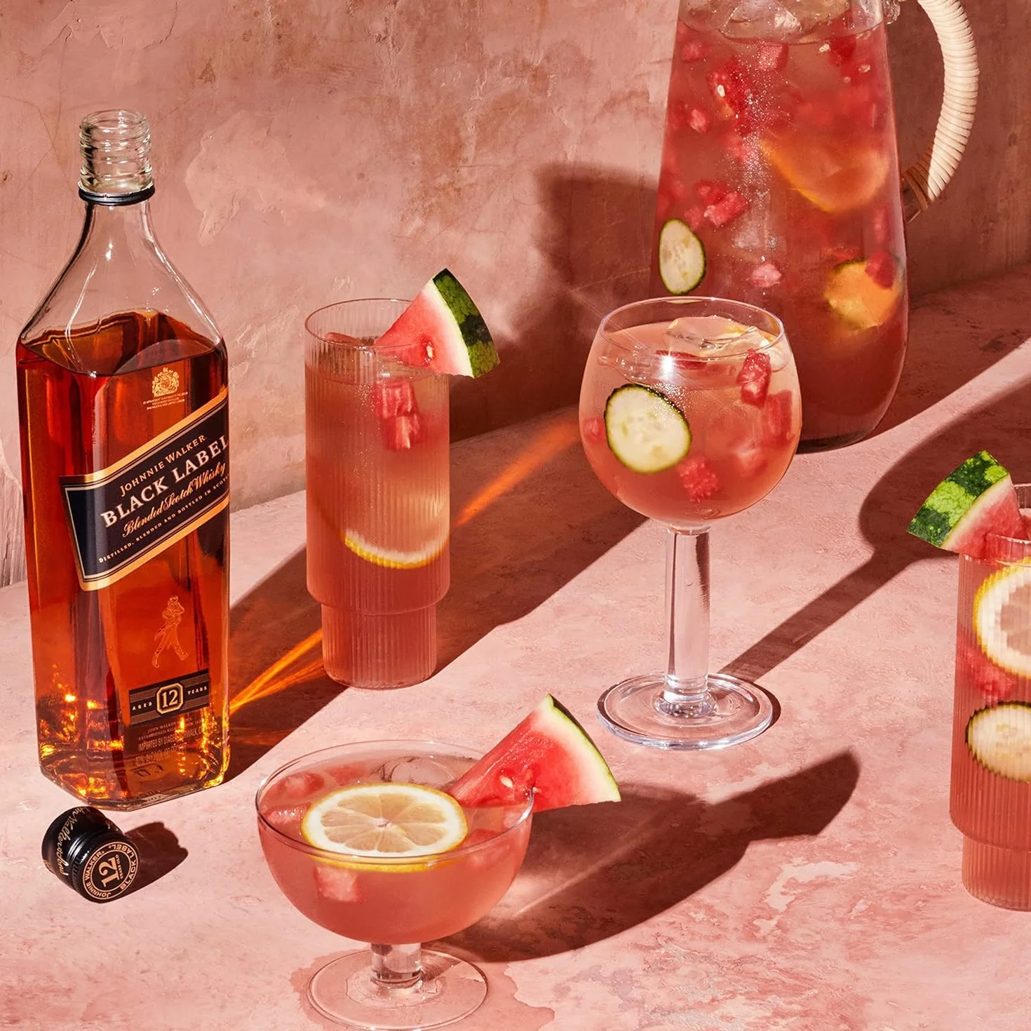 Johnnie Walker Black label, Whisky escocés blended 12 años, 1 l