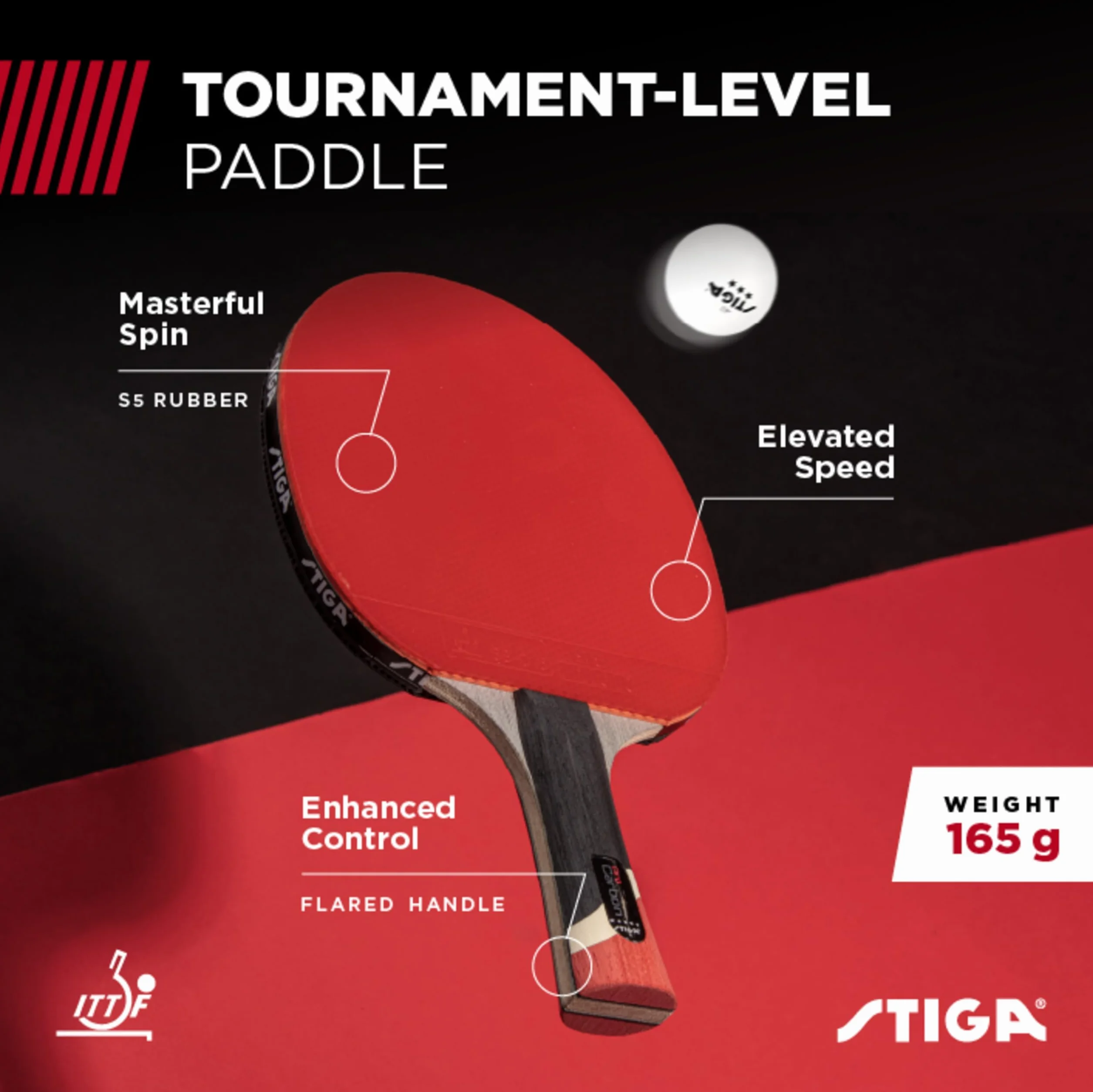 Stiga Pro Carbono raqueta de tenis de mesa