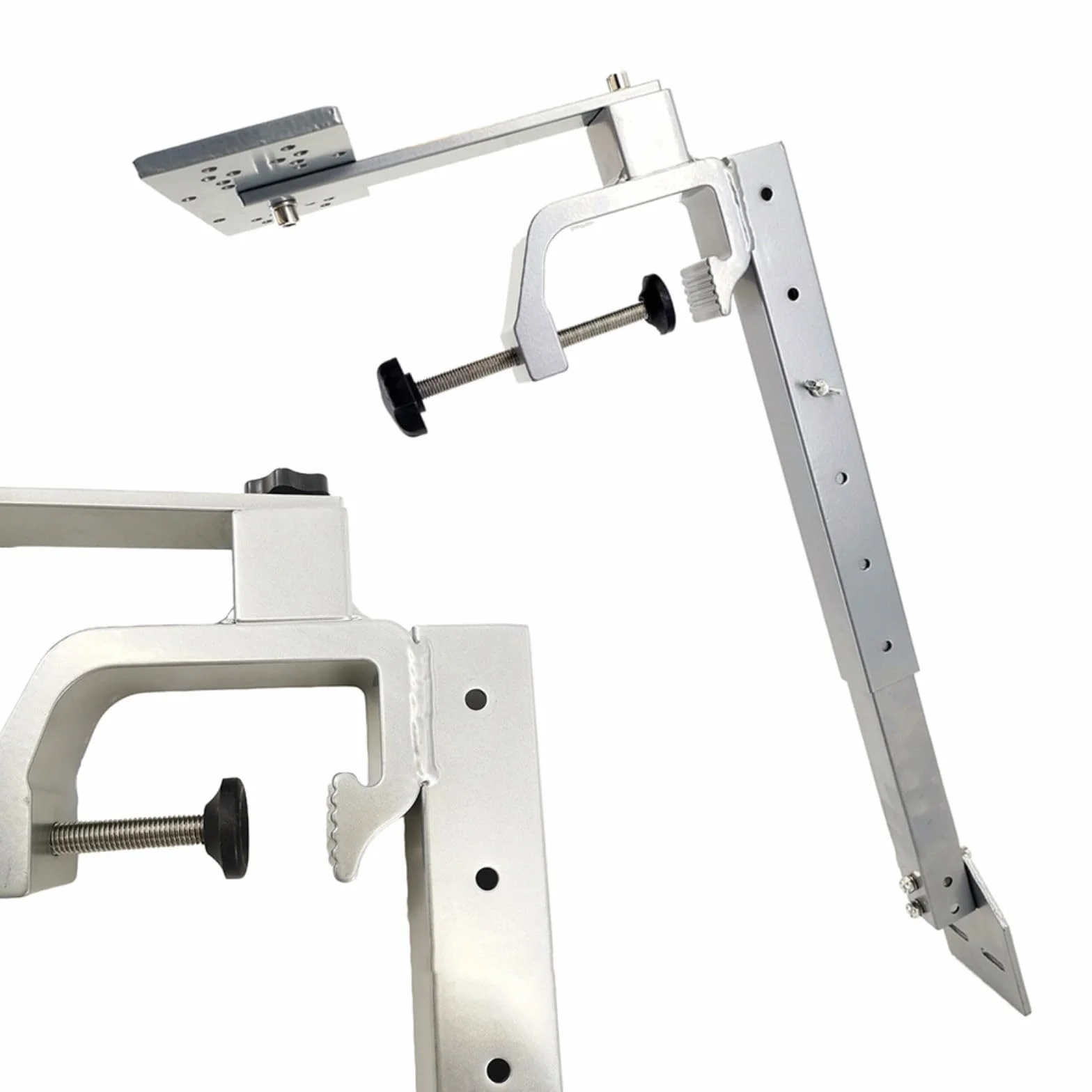Soporte de aluminio para buscador de peces ajustable de grado marino con placa inferior de múltiples agujeros