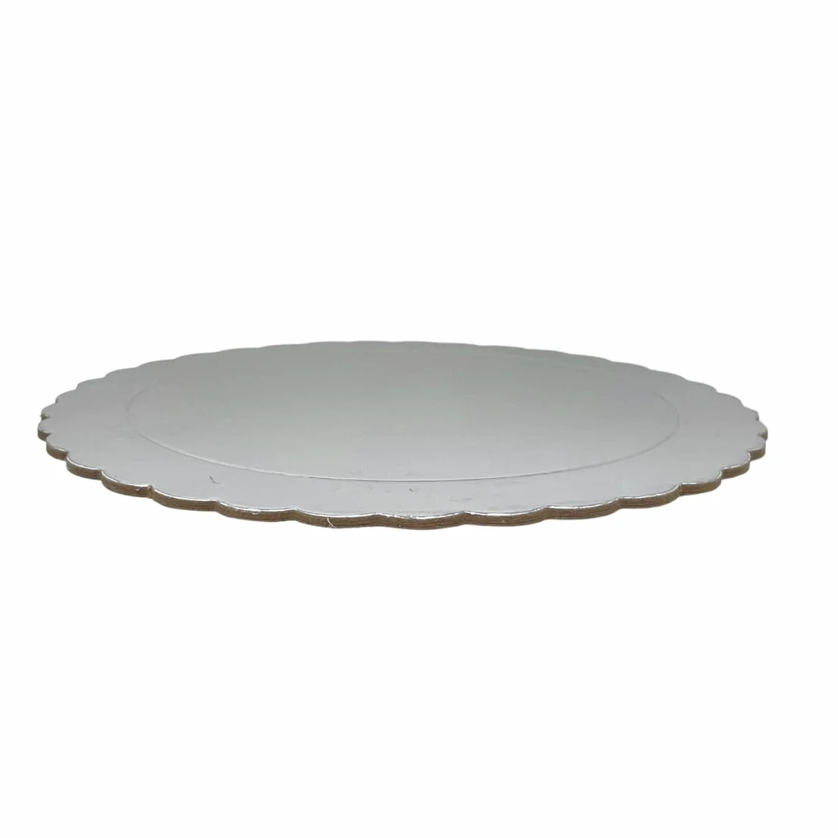 Decoraciondulce 10 x Discos/Bases Extrafuerte de 20cm X 3 Mm. Altura para pasteles (10 de Plata)