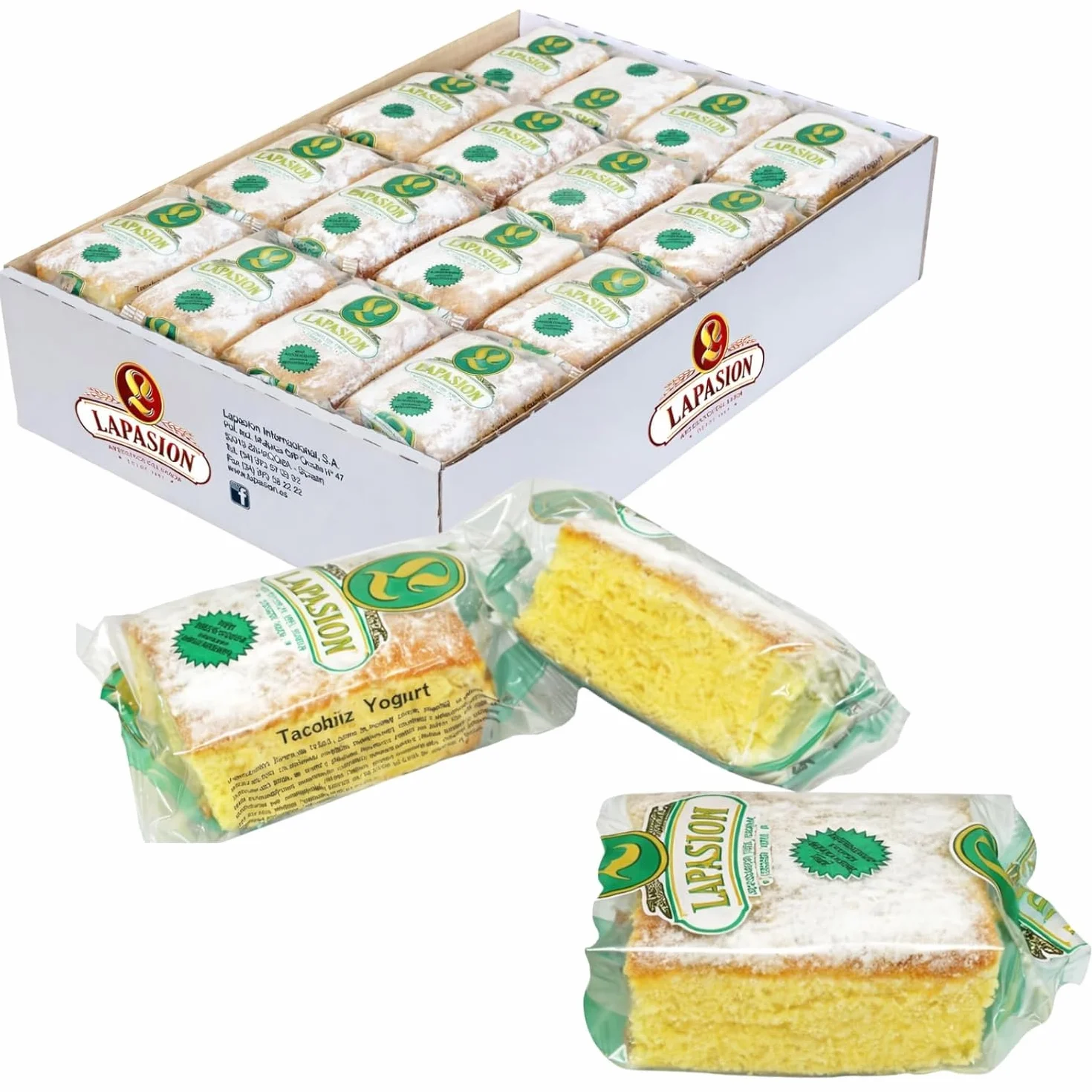 LAPASION - Bizcocho yogurt | Bizcocho sin azúcar | Bollería | Dulces Sin Azúcar | Bizcocho | 2 Kg