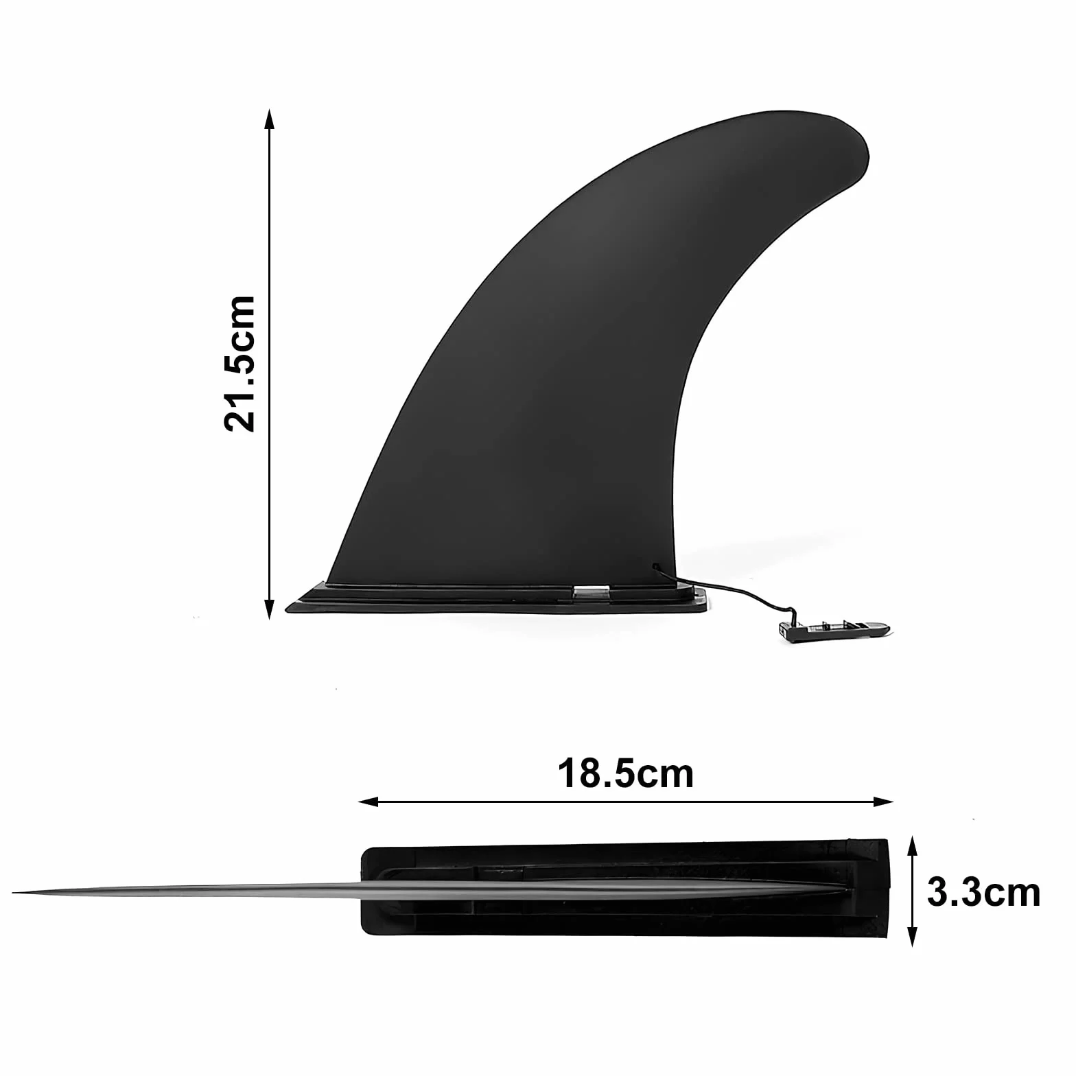APOMOONS Removible Universal Quilla Paddle Surf 9 Pulgadas Reforzado Aleta Sup Fin Accesorios