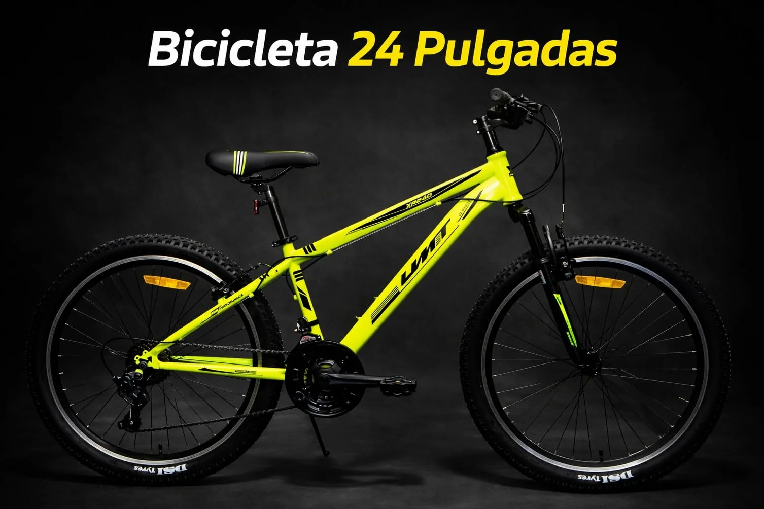 Bicicleta 24 Pulgadas Niño 8-12 Años 21 Velocidades Shimano Suspensión Delantera