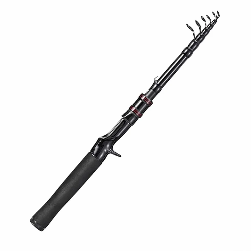 Zoegneer Caña de pescar telescópica fibra de carbono 1,5 m 1,8 m 2,1 m para agua salada y dulce