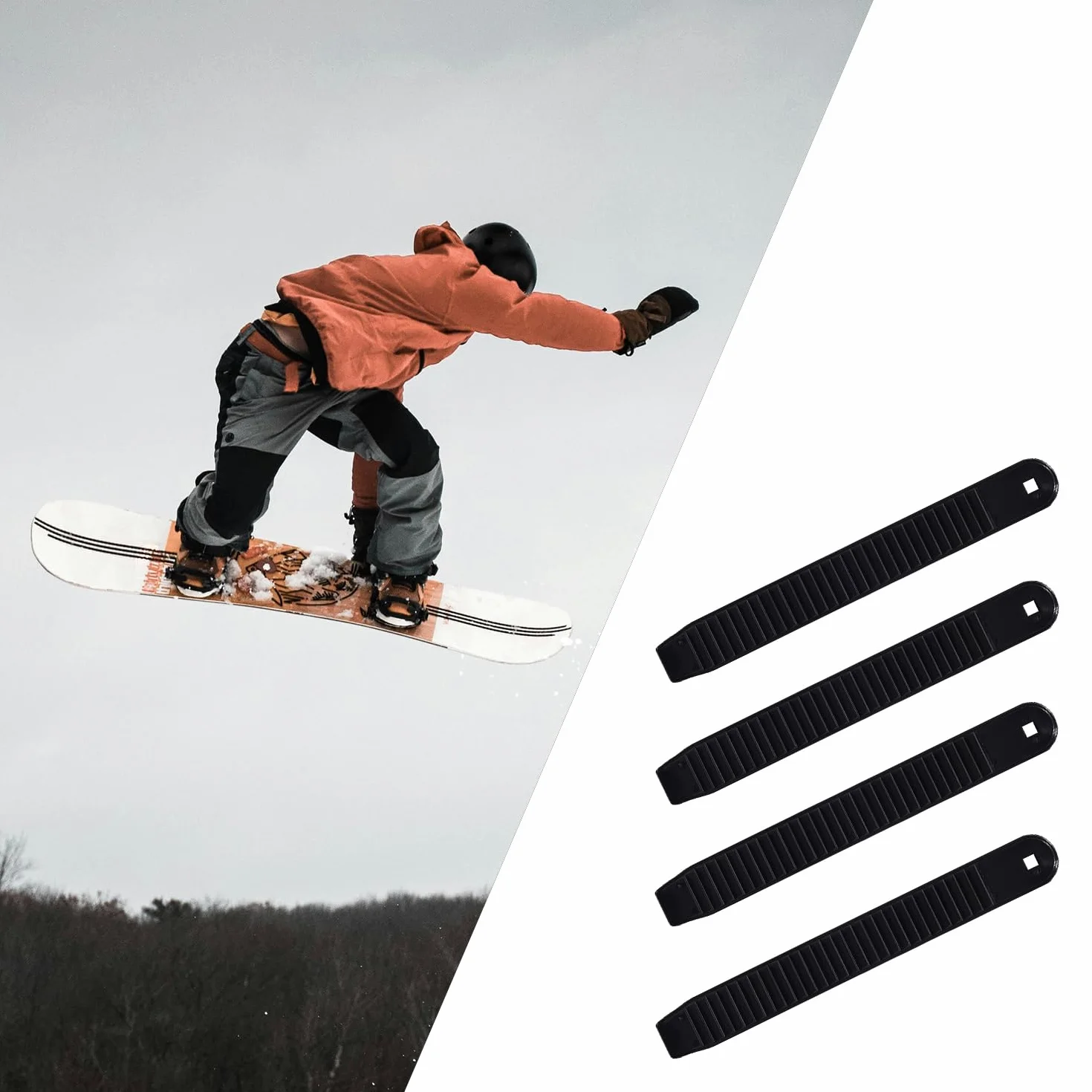 BOXOB 4uds Correas de Snowboard, 17,5x2,1cm Alta Elasticidad Repuesto