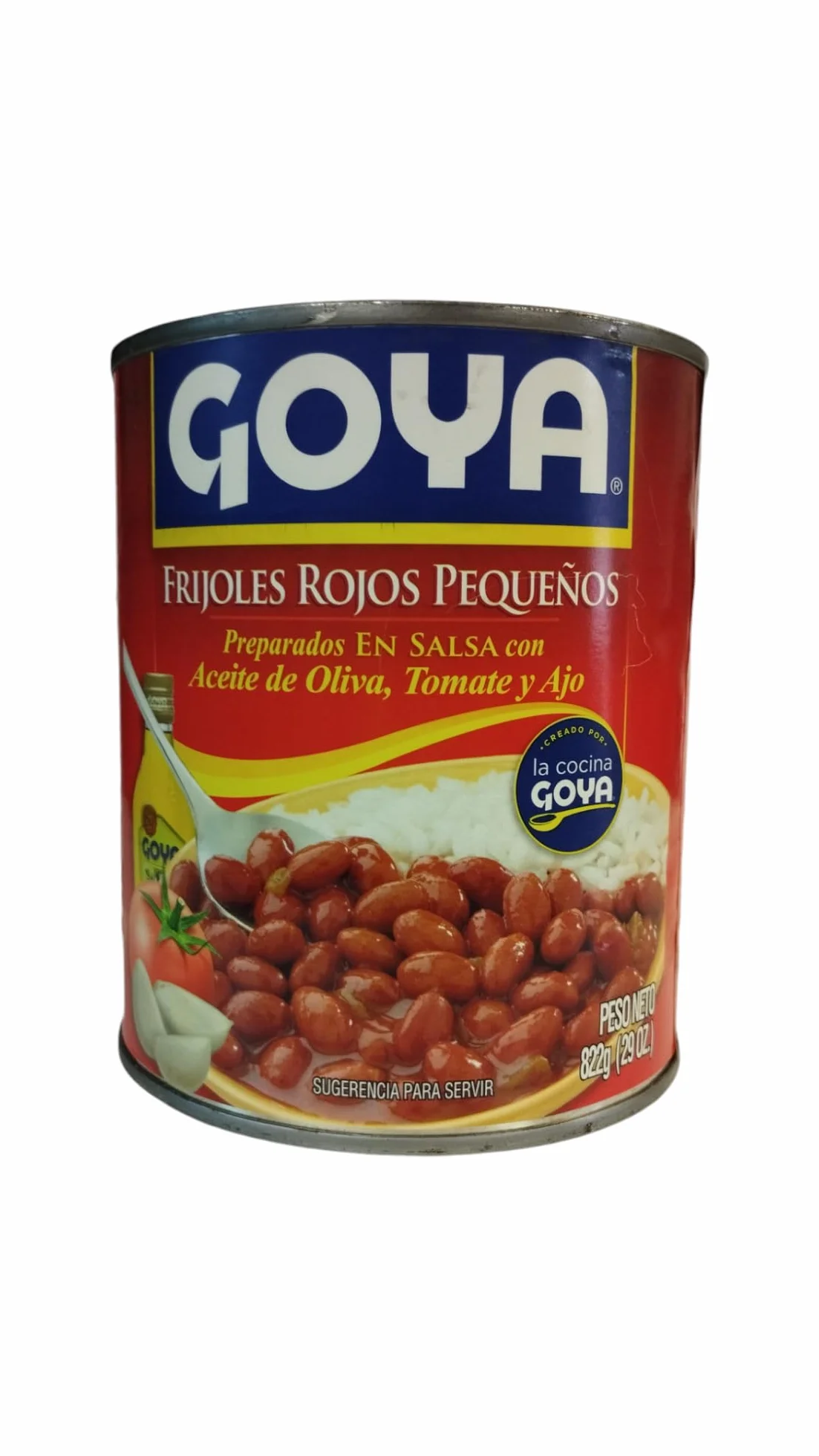 FRIJOLES ROJOS PEQUEÑOS - GOYA - Preparados con aceite de oliva, tomate y Ajo - LATA -822G