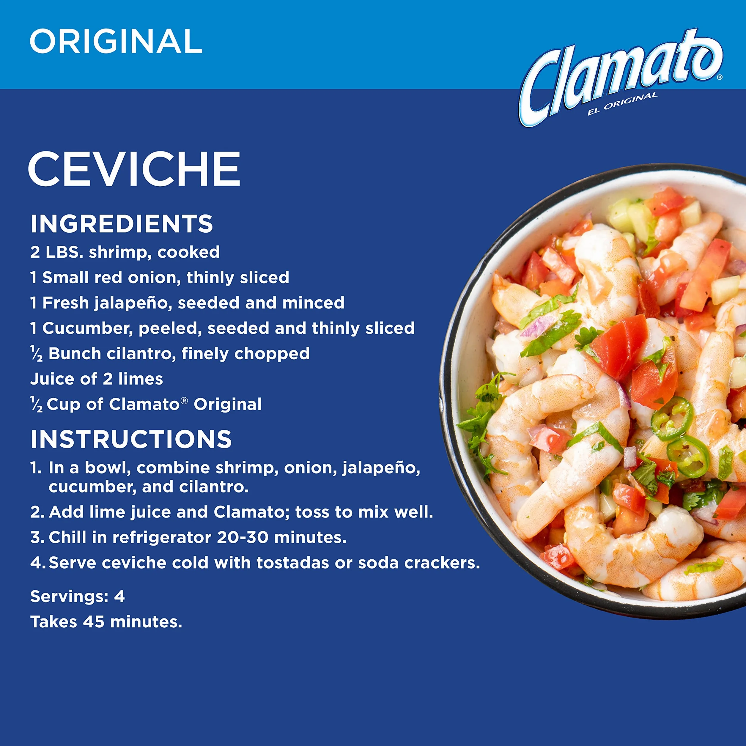 Clamato Jugo de Tomate Mezcla para Cócteles Micheladas Bebida Mexicana Pack de 8 botellas de 1,89 litros