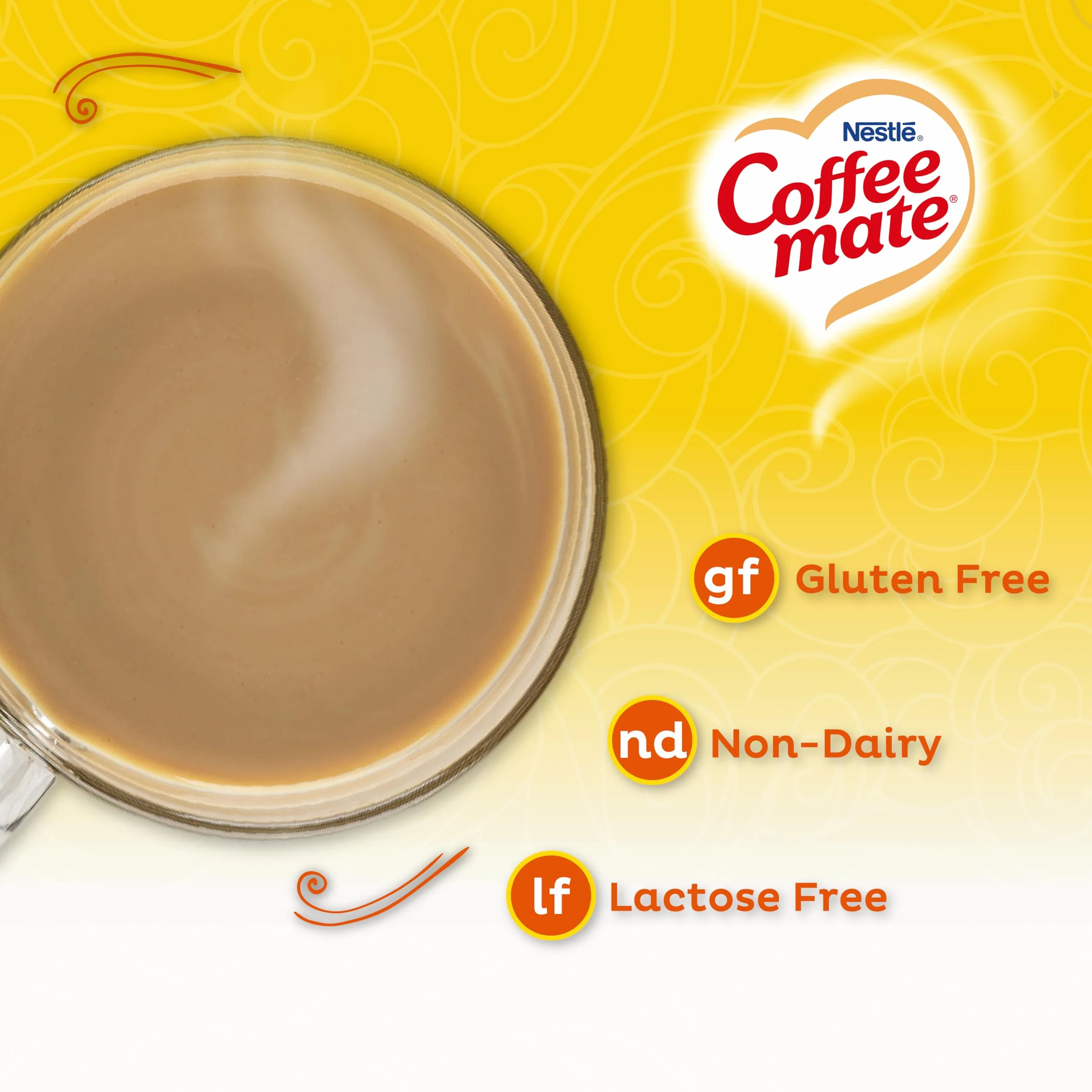 Coffee-mate Hazelnut, Sugar-Free Powdered Coffee Creamer, 10.2-Ounce Packages (Pack of 6)