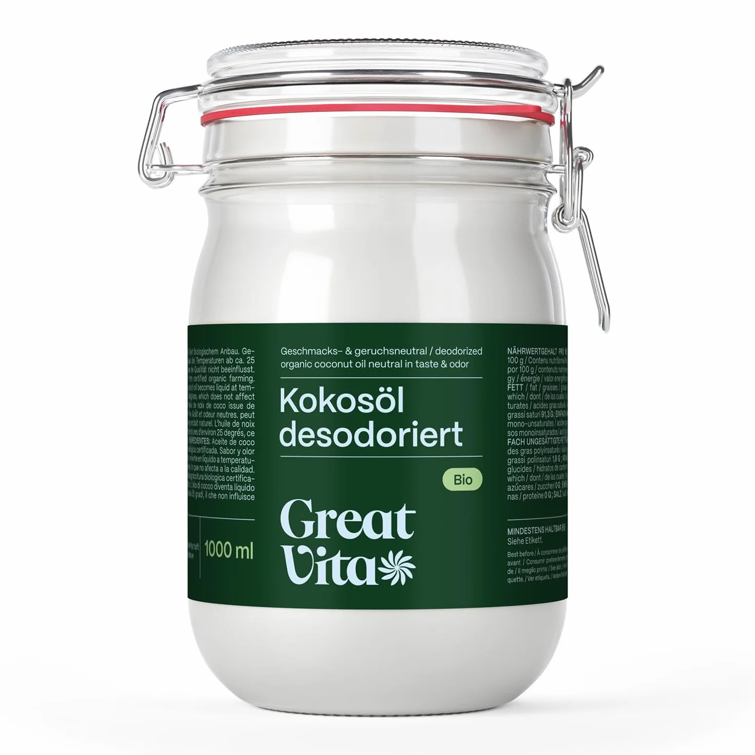 Meavita Aceite De Coco, Insípido (Desodorizado) 1000 ml