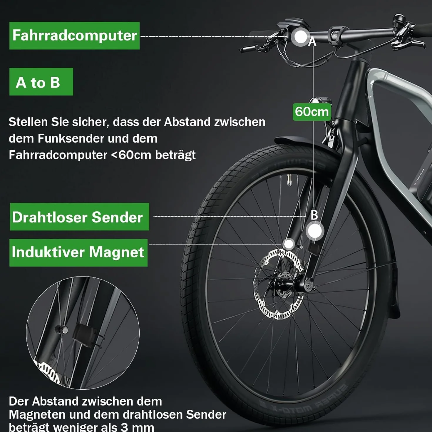 Ciclocomputador inalámbrico IPX7 resistente al agua velocímetro bicicleta automático arranque parada