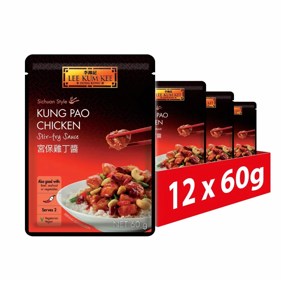 Lee Kum Kee Kung Pao - Salsa de pollo S-F, 60 g, paquete de 12