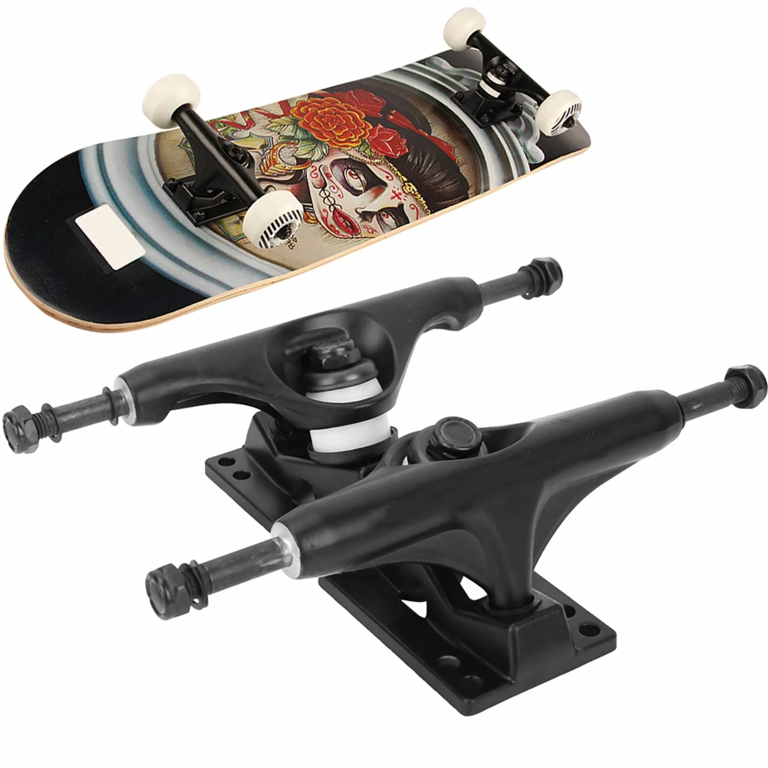 BuyWeek Soporte de Monopatín Aleación de Aluminio 2 Piezas 4-8 Pulgadas para Longboard