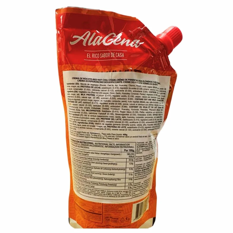 Alacena Crema de Rocoto Uchucuta, Salsa Picante, 400 g