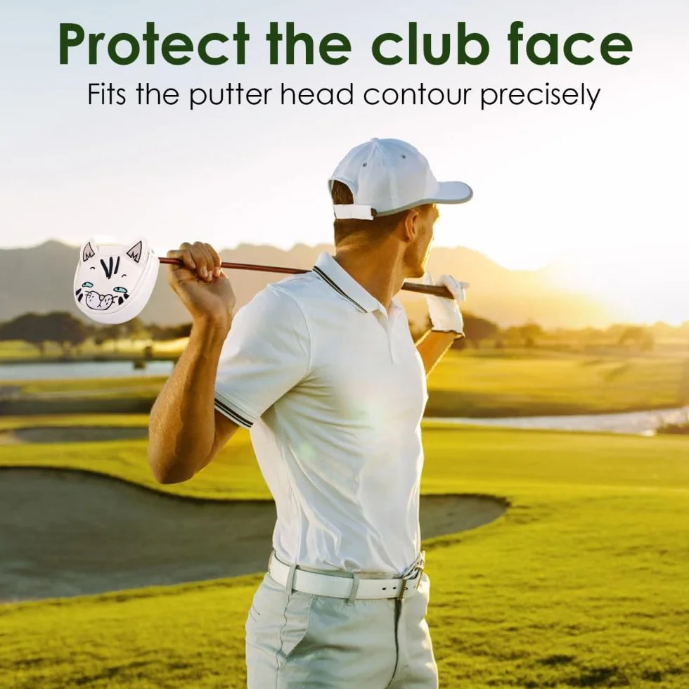 Funda para Palos de Golf, Funda de Piel para Putter con Cierre Magnético