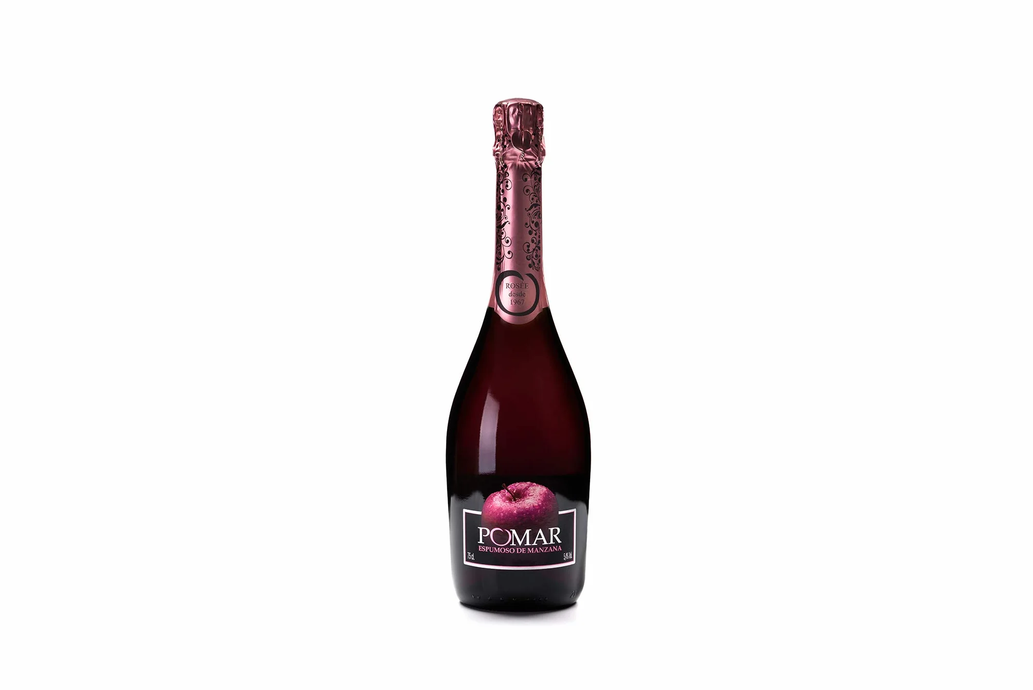 Viuda de Angelón Pomar Rosée Sidra Espumosa Dulce Rosada – Caja de 6 Botellas de 75 cl