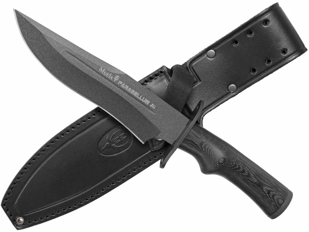 LO TRINCO YO Muela Cuchillo de Caza PARABELLUM-17N Acero Inoxidable 1.4116 17 cm Micarta negra