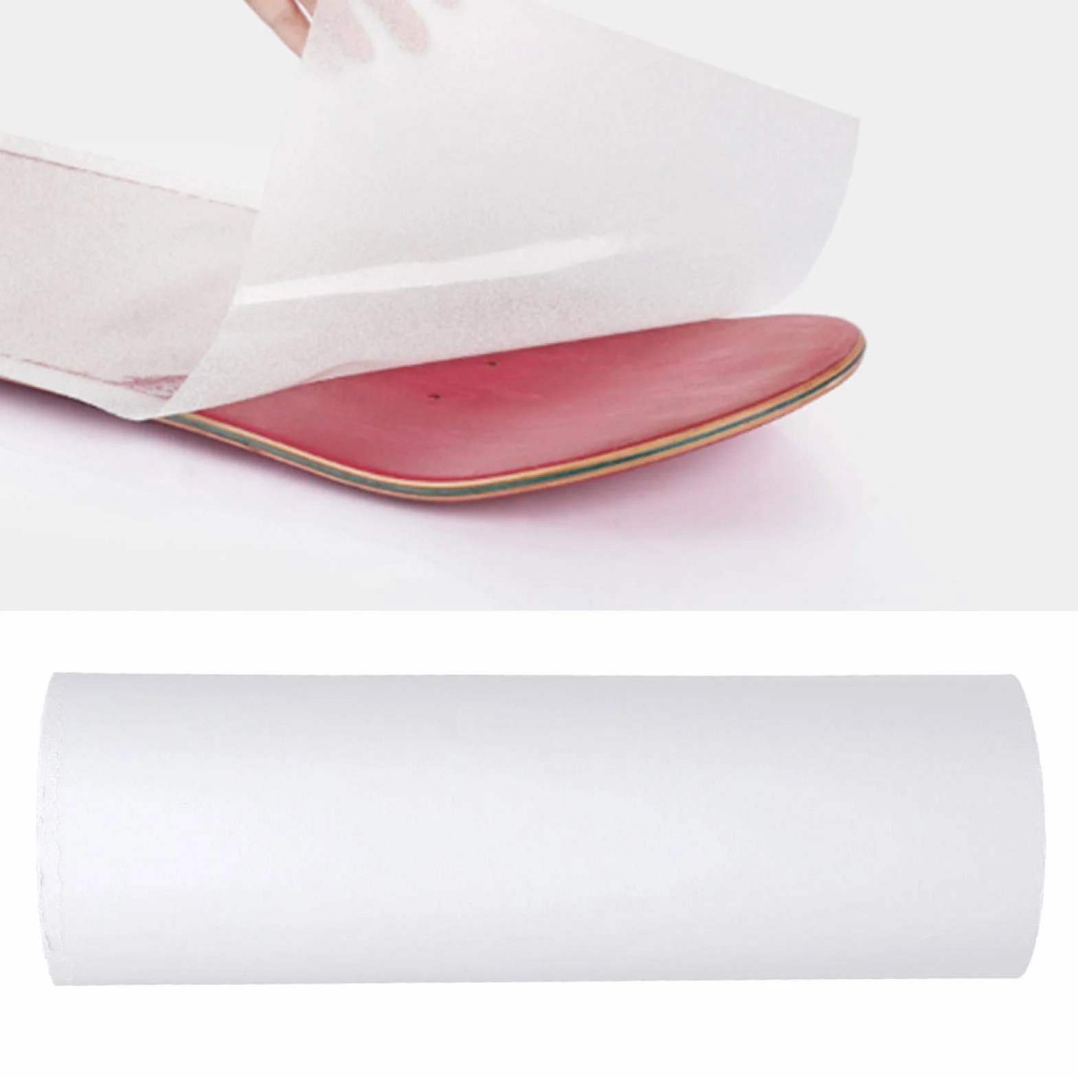 Fyearfly Cinta de Agarre Transparente Impermeable para Monopatín Longboard Accesorio