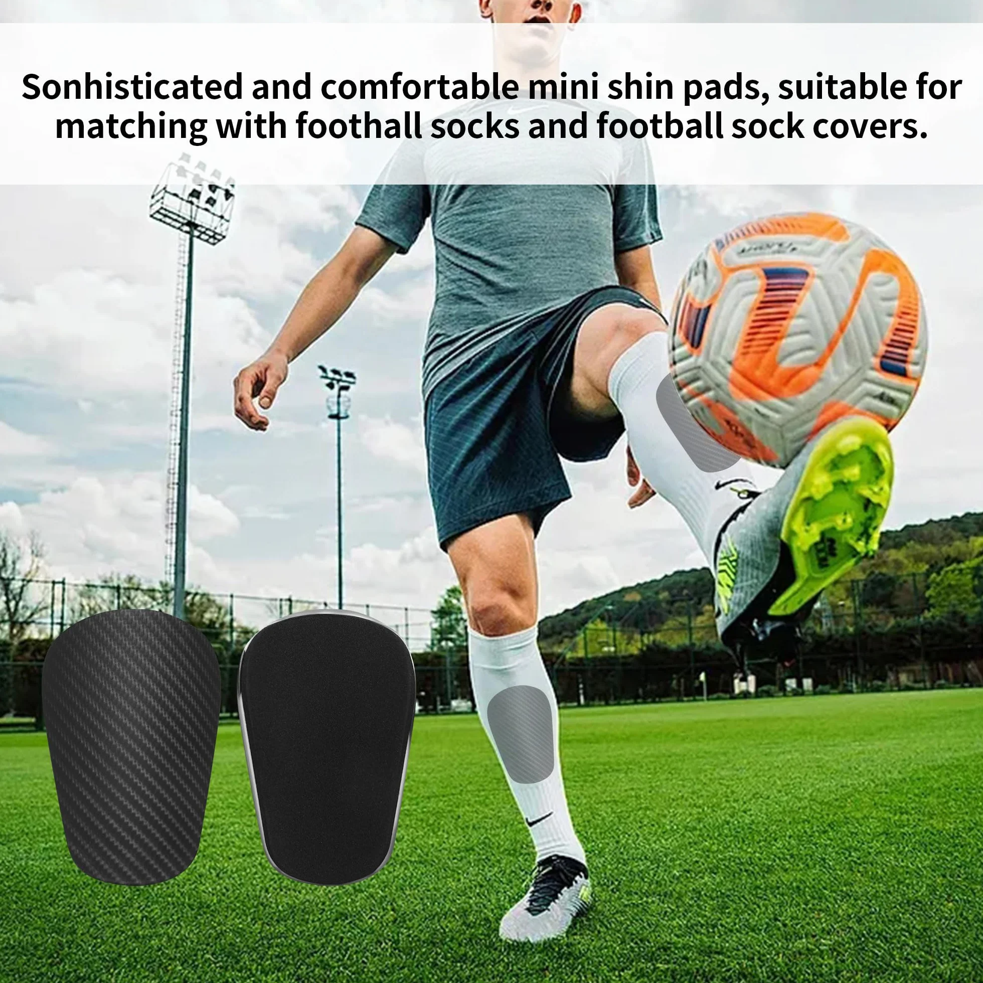 Espinilleras Futbol Mini 8x5CM Protección para Hombres Mujeres Niños