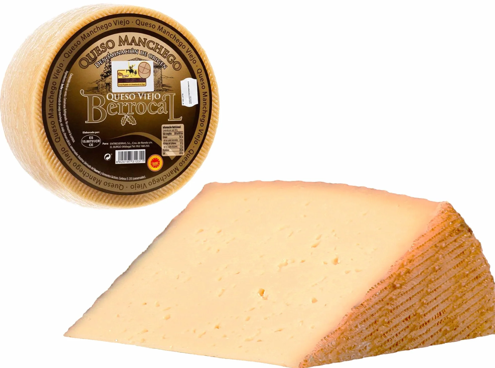 Queso Manchego Berrocal 8 Cuñas 200g Queso Viejo