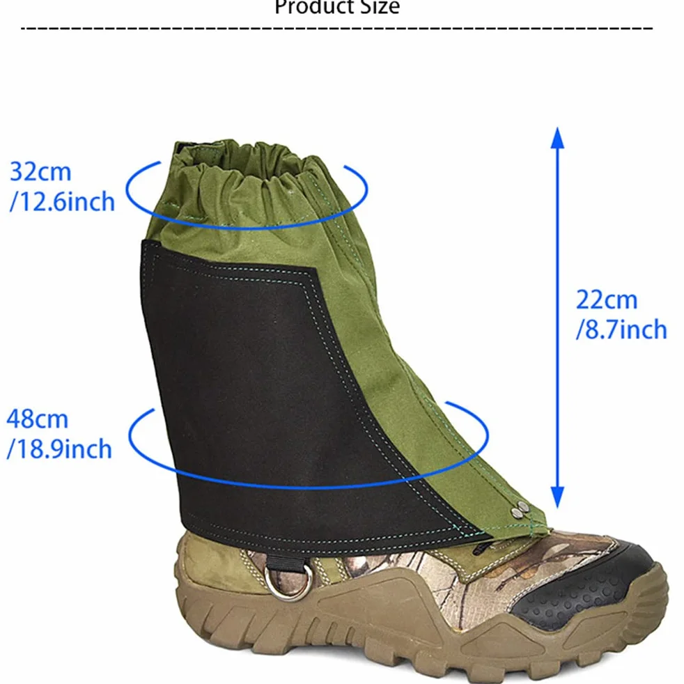 Polainas Impermeables Tobillo Senderismo Ajustables para Zapatos Mujeres Hombres