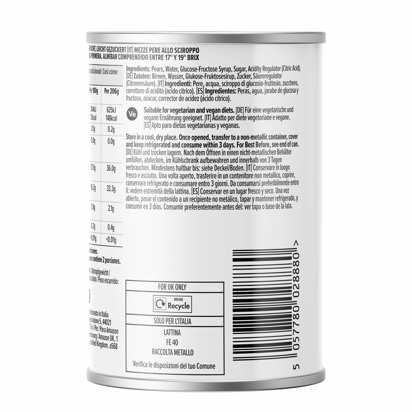 By Amazon Pera En Mitades En Almibar, 411g