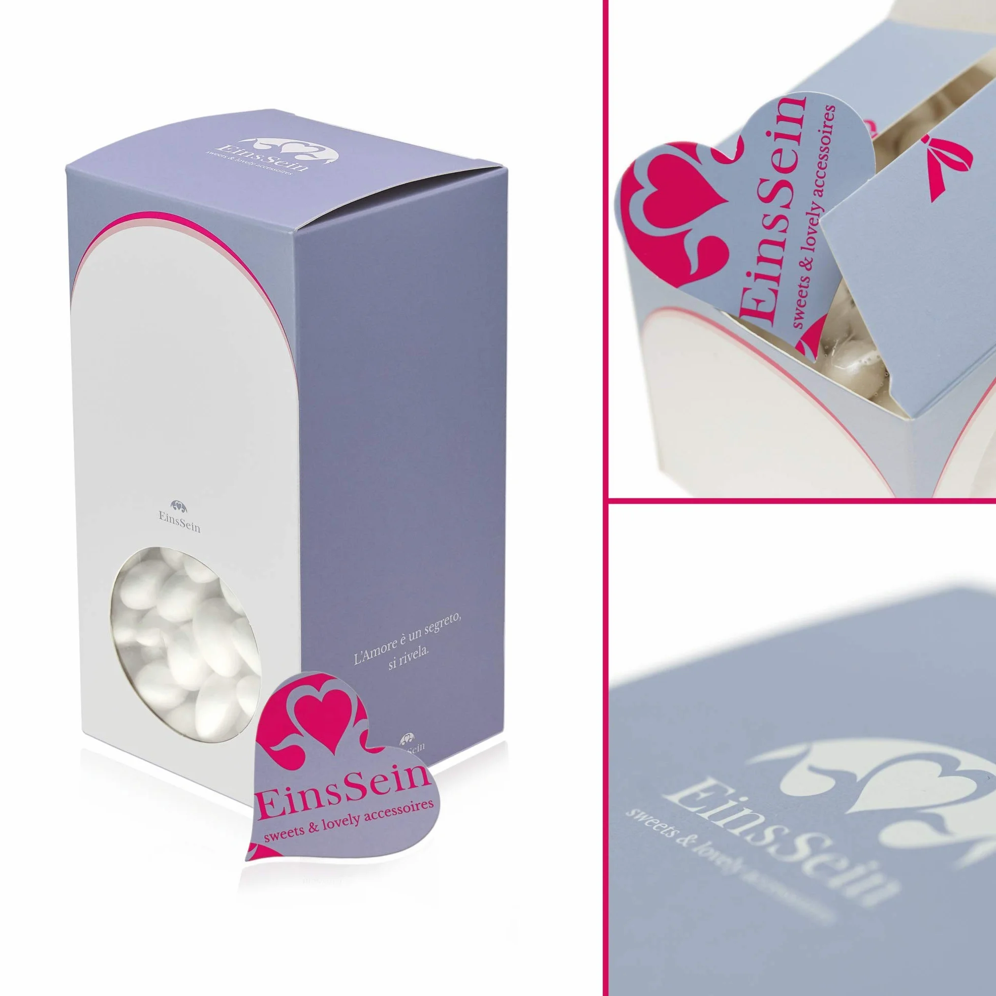 EinsSein Peladillas de Almendra Conchiglia Blanco perla 1kg | 250 pieza Confeti Dulce para Fiestas | Grageas para Boda Bautizo y Comunión | Cumpleaños y Eventos