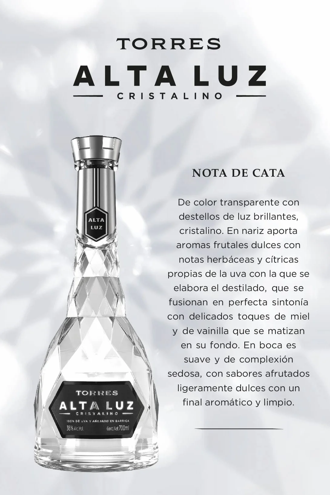 Torres Brandy Alta Luz Cristalino 70 ml