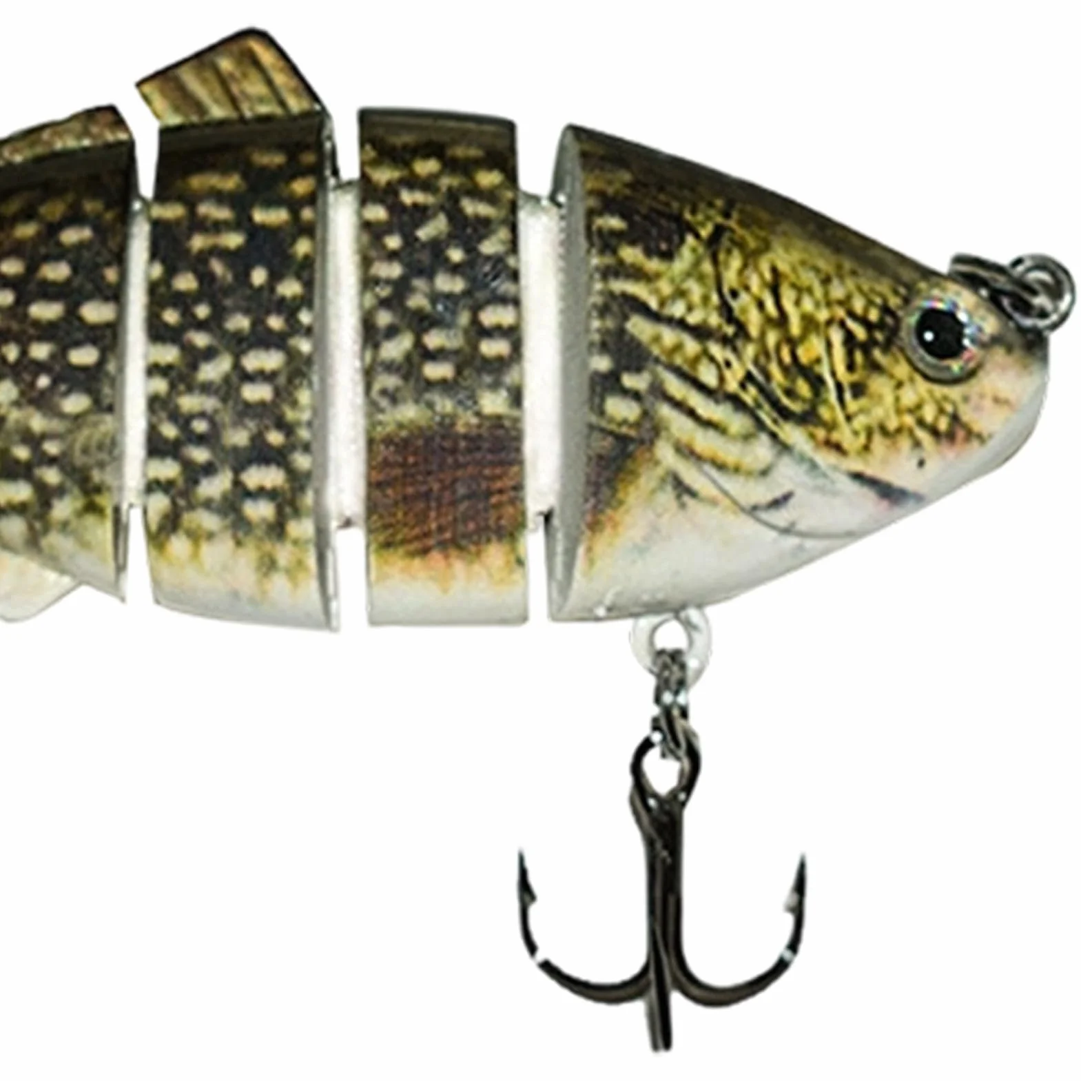 Señuelos Rígidos de 6 Segmentos para Black Bass, Trucha y Bagre, Trolling en Agua Dulce