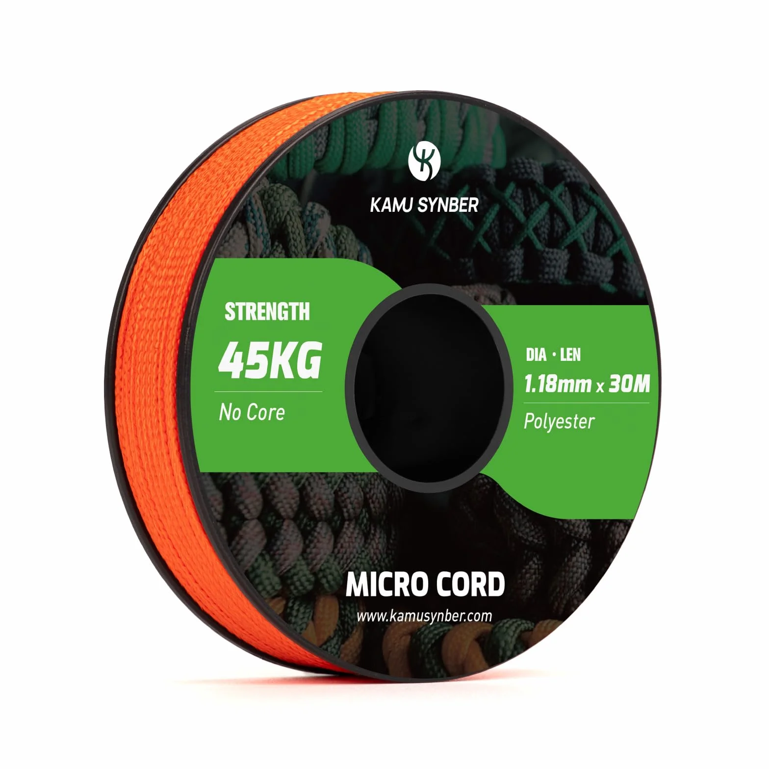 Micro Cuerda 1.18mm Paracord 30M Bobina Naranja 45kg