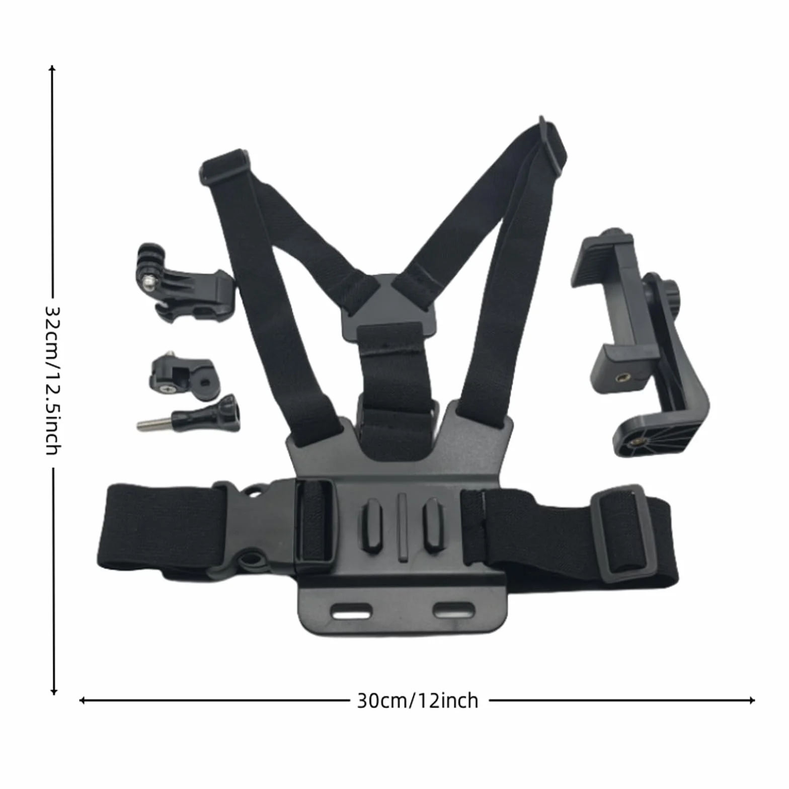 Soporte Móvil Pecho, Pechera para Grabar con Arnés Montaje Correa Compatible GoPro Hero 10 Hero 9 Cámara
