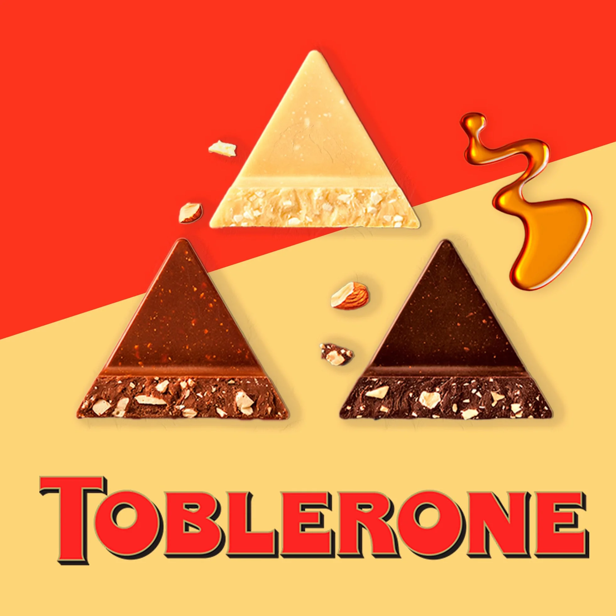 Toblerone Surtido de Mini Chocolate Suizo Mix de Sabores: Chocolate con Leche, Chocolate Blanco y Chocolate Negro con Nougat de Miel y Almendras, Pack 904g