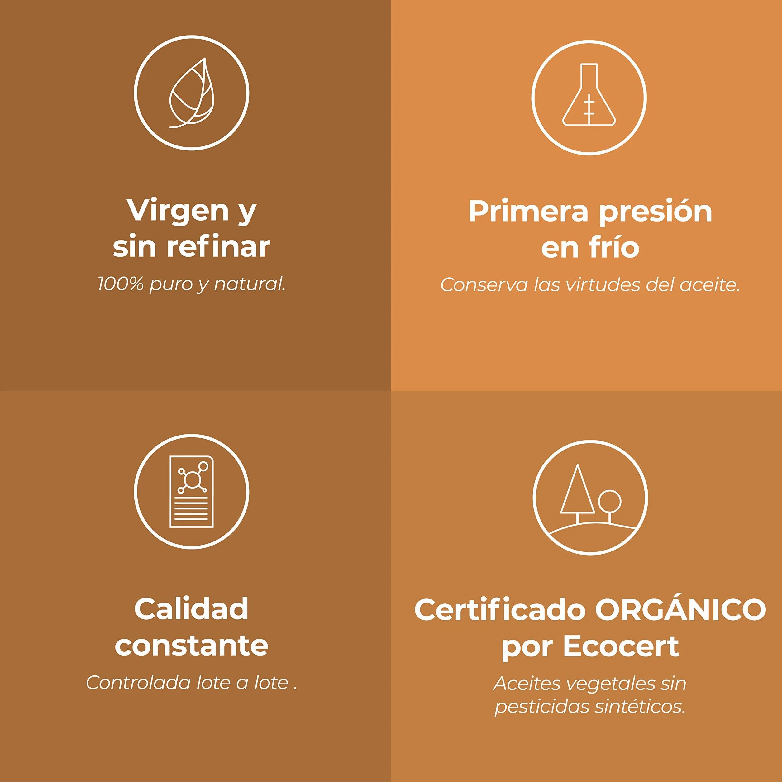Aceite de Sésamo BIO (Sesamum indicum) - 250 mL - Aceite Vegetal Virgen Certificado AB - Aroma Labs